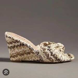 NEW ANTHROPOLOGIE SILENT D Katia  Woven Wedge Sandals